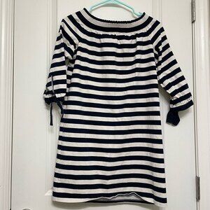 J. Crew Nautical Blue and White Striped Mini Dress